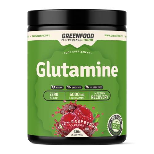 GreenFood Nutrition Performance Glutamine 420g malinový juice