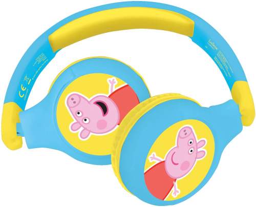 Sluchátka Lexibook Prasátko Peppa 2 v 1 Bluetooth® Skládací drátová sluchátka s bezpečnou hlasitostí pro děti