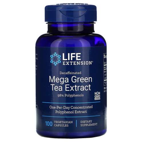 Life Extension Decaffeinated Mega Green Tea Extract 100 ks, kapsle