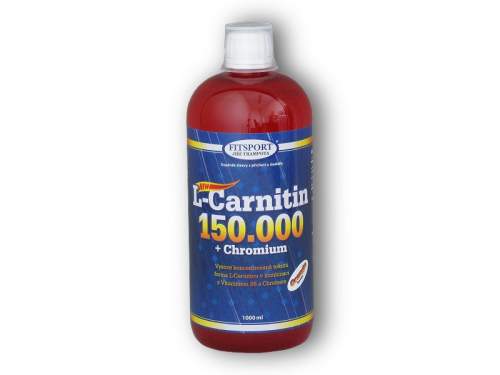 Fitsport L-Carnitin 150000 + Chromium 1000ml pomeranč
