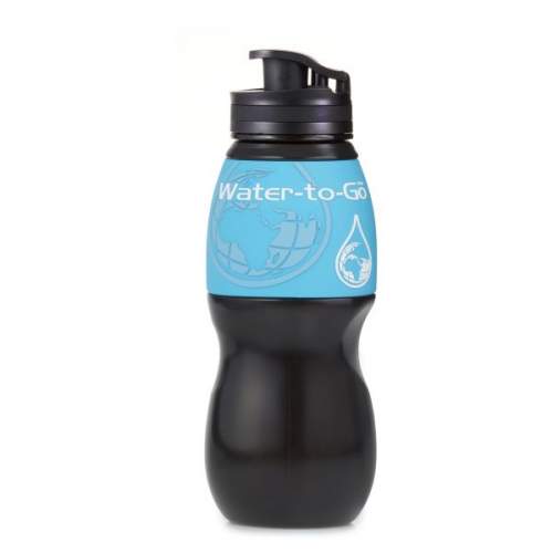 Water-to-Go filtrační láhev 75cl černá-modrá (láhev s filtrem 3v1)