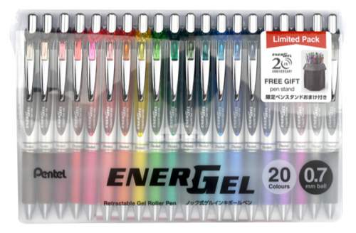 Pentel EnerGel BL77 Gelový roller 0,7 mm 20 barev