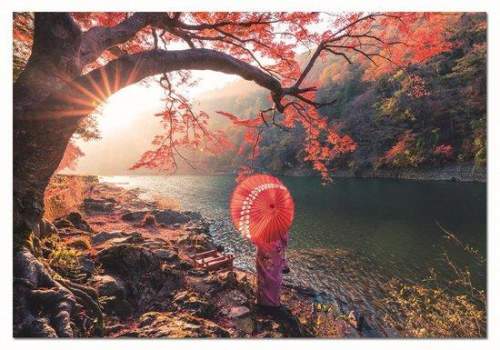 EDUCA Východ slunce u řeky Katsury, Japonsko 1000 dílků