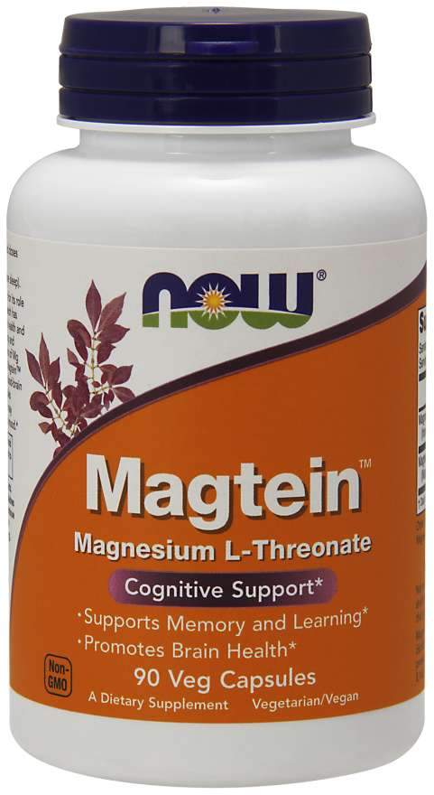 NOW Foods NOW Magtein Magnesium (hořčík L-treonát), 90 rostlinných kapslí