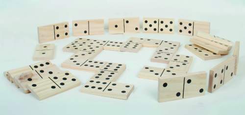 TickiT Dřevěné domino / Wooden Dominoes 7,5x15x1,5 cm