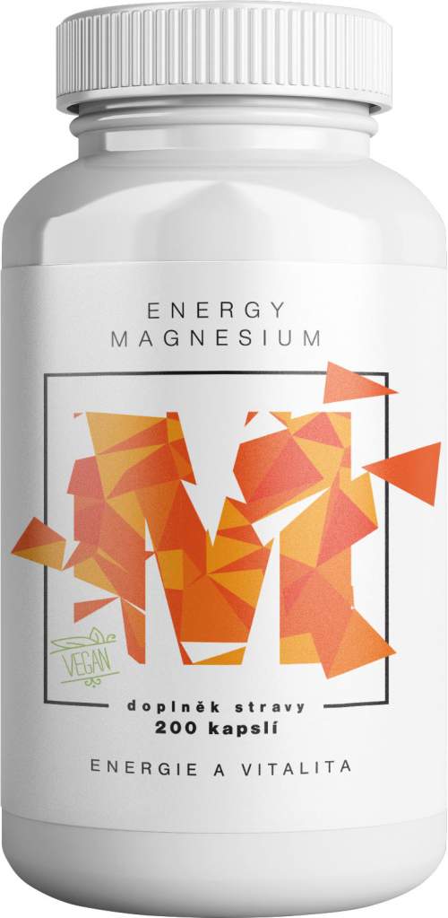 BrainMax Energy Magnesium 1000 mg 200 kapslí (Magnesium Malate - Hořcík malát, 164 mg)