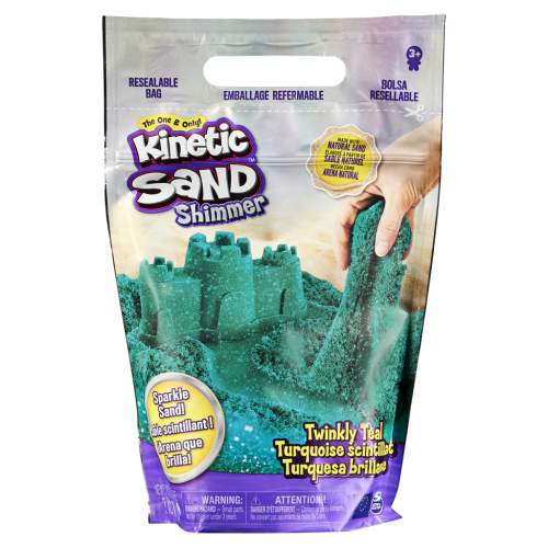 Spin Master Kinetic Sand Kinetic sand balení třpytivého modrozeleného písku 0,9 kg