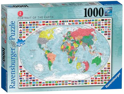 RAVENSBURGER Barevná mapa světa 1000 dílků