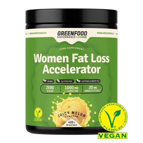 GreenFood Performance nápoj pro ženy Fat Loss Accelerator 420 g Meloun