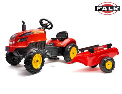 FALK  X-Tractor s vlečkou červený