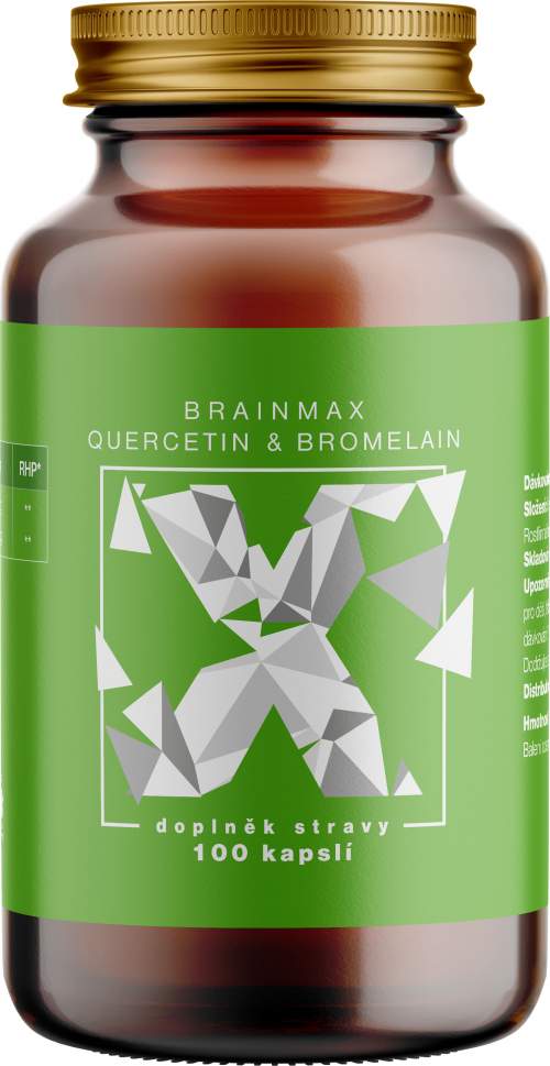 BrainMax Quercetin & Bromelain, Kvercetin a Bromelain 100 kapslí