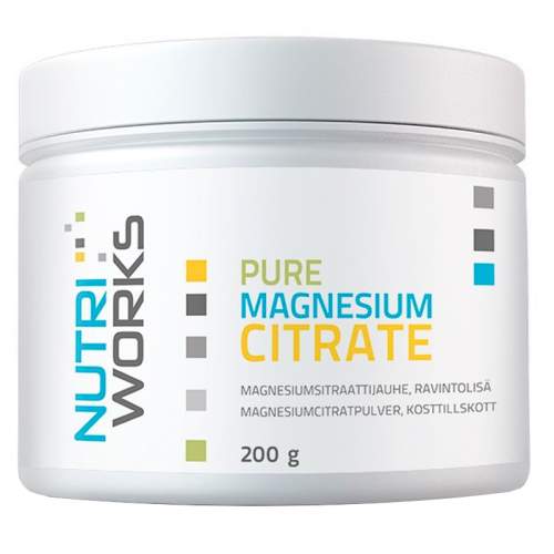 NutriWorks Pure Magnesium Citrate 200g (Čistý citrát hořečnatý) Varianta: Pure Magnesium Citrate 200g (Čistý citrát hořečnatý)