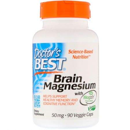Doctor’s Best Brain Magnesium Threonate, 50 mg x 90 rostlinných kapslí