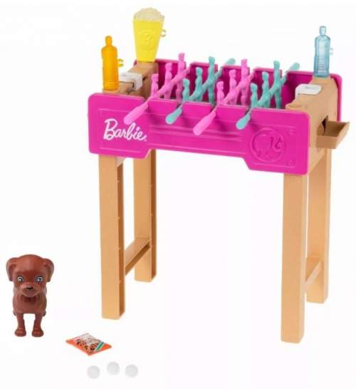Mattel Barbie Mini herní set s mazlíčkem Stolní fotbálek