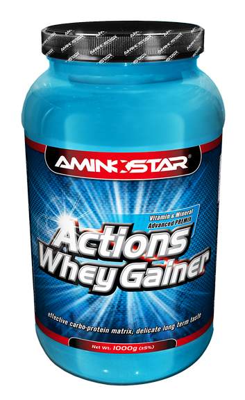 Aminostar Actions Whey Gainer 4500g vanilka