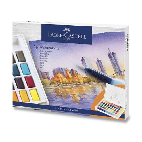 Faber-Castell Vodové barvy s paletkou 36 barev
