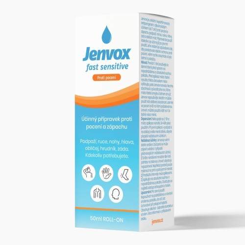 Jenvox Fast Sensitive pocení a zápach roll-on 50ml