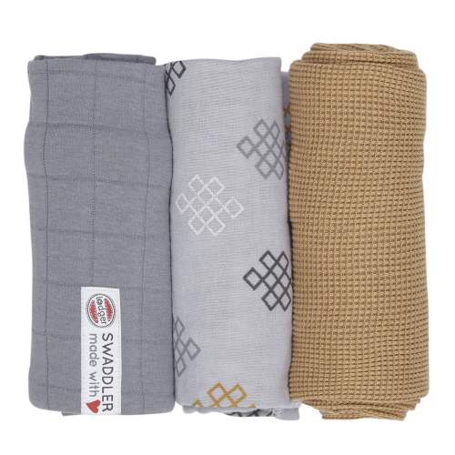 Lodger Látkové pleny Swaddler Empire Knot 3balení 70 x 70 cm Donkey