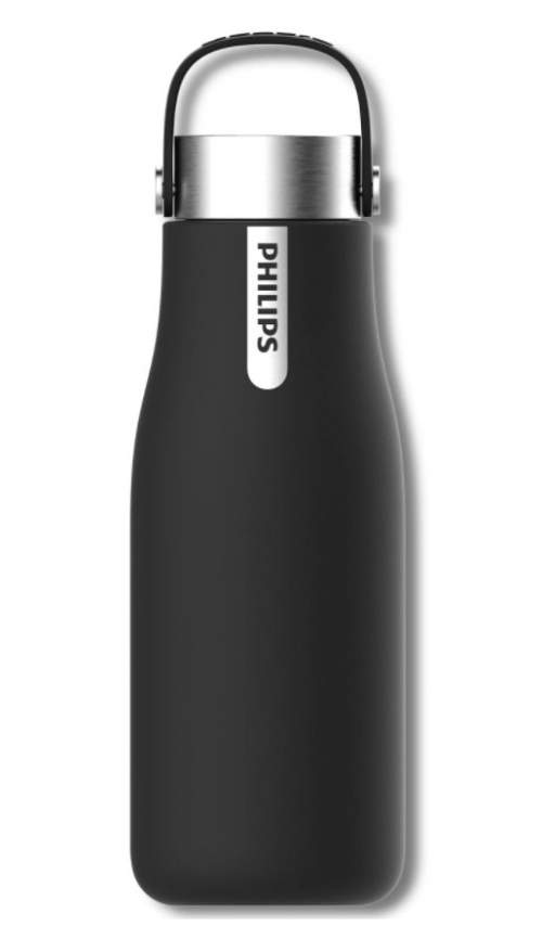 Philips GoZero UV samočistící lahev, 355 ml, černá