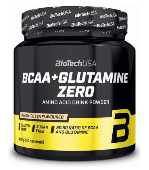 BioTech USA BCAA + Glutamine Zero 480 g, pomeranč