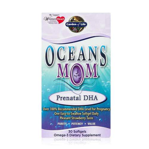 Garden of Life Oceans Mom DHA, DHA bonbóny pro matky, 30 softgels