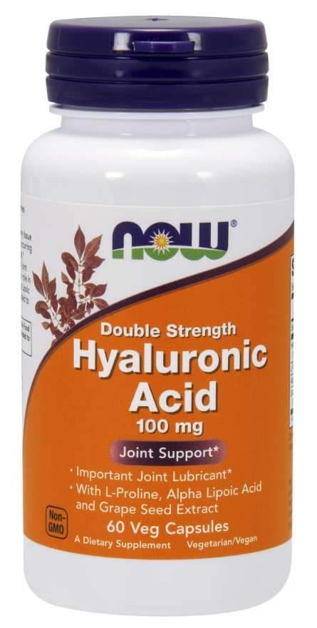 NOW Foods NOW Hyaluronová kyselina extra silná, 100 mg x 60 rostlinných kapslí