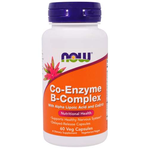NOW Foods NOW Co-Enzyme Vitamin B-komplex (aktivní koenzymová forma), 60 rostlinných kapslí