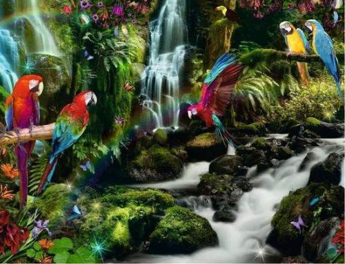 Ravensburger Barevný papoušek v džungli 2000 dílků