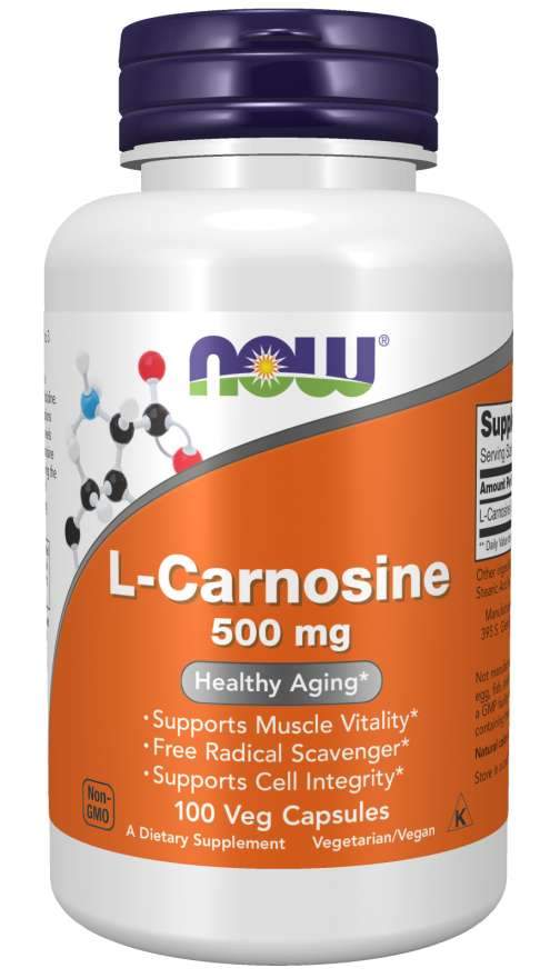 NOW Foods NOW L-Karnosin, 500 mg x 100 rostlinných kapslí