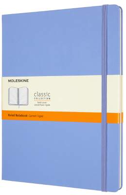 Moleskine: Zápisník tvrdý linkovaný světle modrý XL