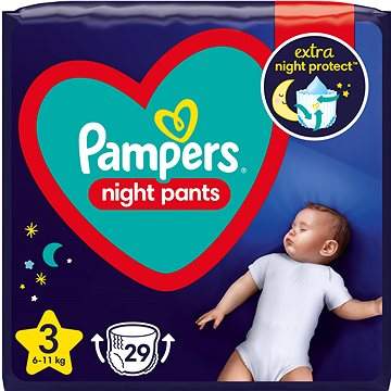 PAMPERS Pants Night 3 Kalhotkové plenky 6 - 11kg 29 ks