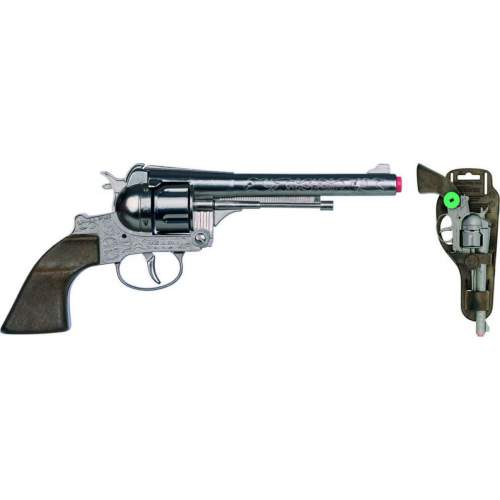 Gonher Revolver kovbojský stříbrný / kovový 12 ran