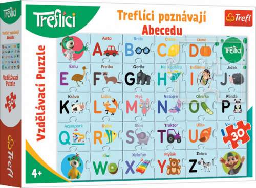 Trefl Puzzle Treflíci poznávají abecedu 30 dílků