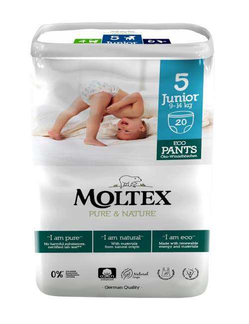 MOLTEX Pure & Nature Junior Natahovací 9 -14 kg 20 ks
