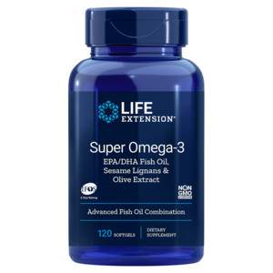 Life Extension Super Omega-3 EPA/DHA Fish Oil, Sesame Lignans & Olive Extract 120 ks, gelové tablety