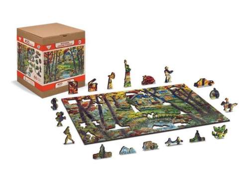 Wooden City Puzzle Chalupa v lese 1010 dílků, dřevěné