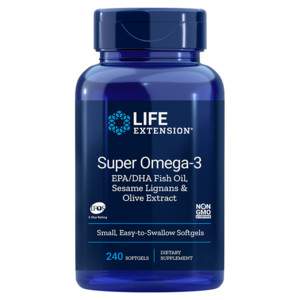 Life Extension Super Omega-3 EPA/DHA Fish Oil, Sesame Lignans & Olive Extract 240 ks, gelové tablety