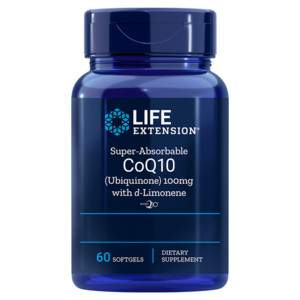 Life Extension Super-Absorbable Ubiquinone CoQ10 with d-Limonene 60 ks, gelové tablety