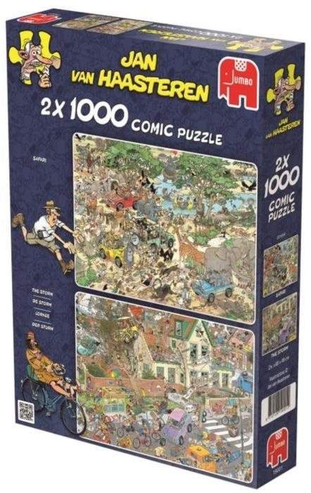 JUMBO Puzzle Safari a Bouře 2x1000 dílků
