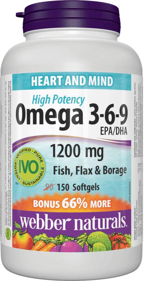 WEBBER NATURALS OMEGA 3-6-9 EXTRA STRENGHT 150 TABLETY
