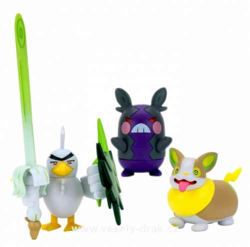 Pokémon akční figurky Sirfetchd, Morpeko a Yamper 5 - 8 cm