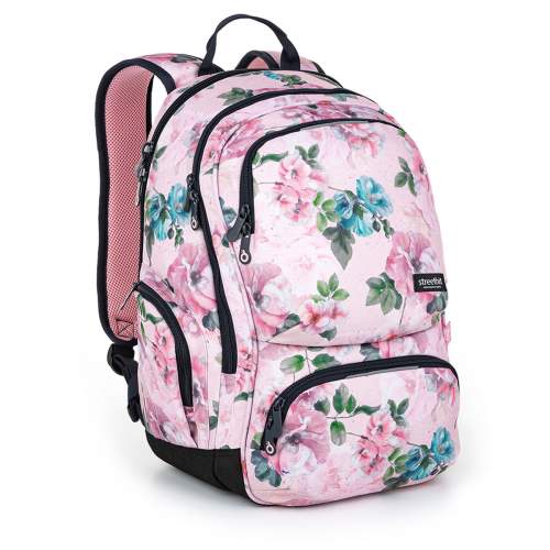 TOPGAL Studentský batoh s květinami ROTH 22029 G