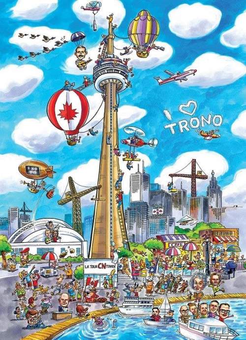 COBBLE HILL Puzzle Doodle Town: Toronto 1000 dílků