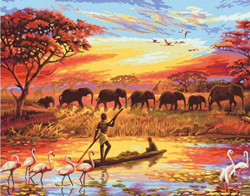 Gaira Malování podle čísel Afrika
