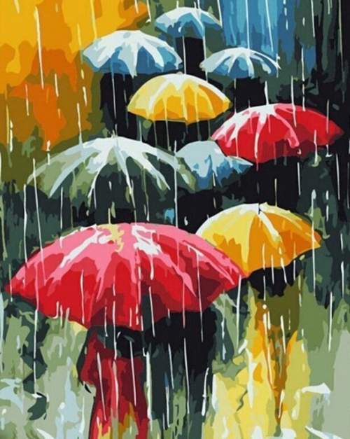 Gaira Malování podle čísel Barevné deštníky