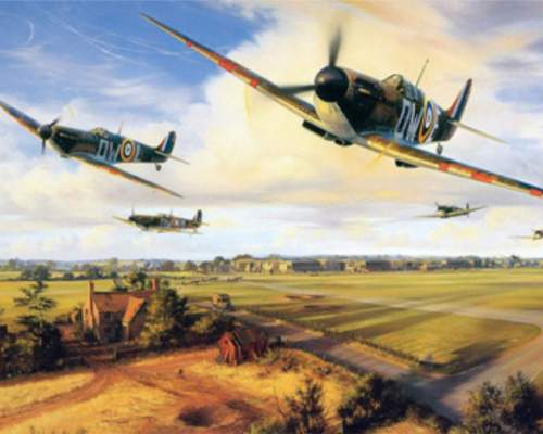 Gaira Malování podle čísel Formace Spitfire