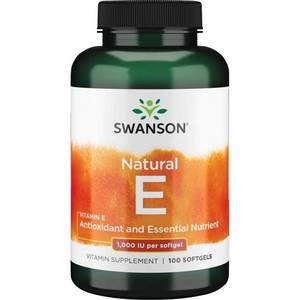 Swanson Natural Vitamin E 100 ks, gelové tablety, 1000 IU