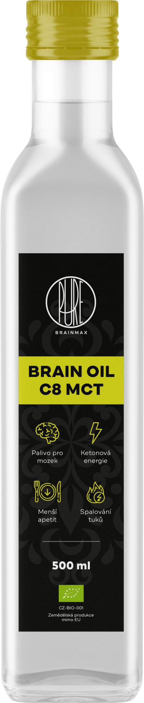 BrainMax Pure Brain MCT Oil C8 BIO, 500 ml