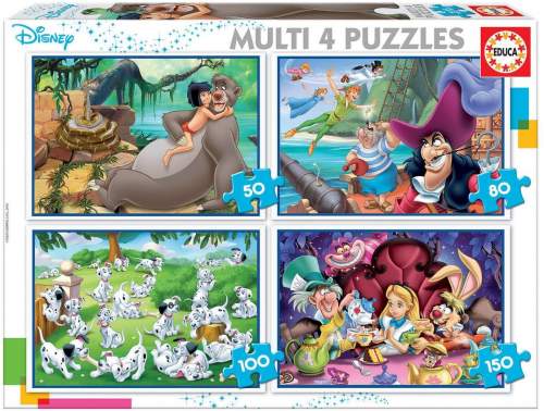 Educa Puzzle Disney pohádky 4v1