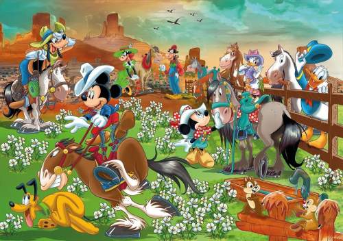 CLEMENTONI Puzzle Mickey a přátelé MAXI 104 dílků
